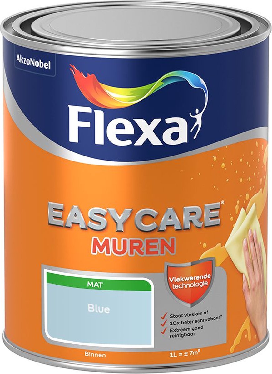 Flexa | Easycare Muurverf Mat | Blue - Kleur van het jaar 2010 | 1L