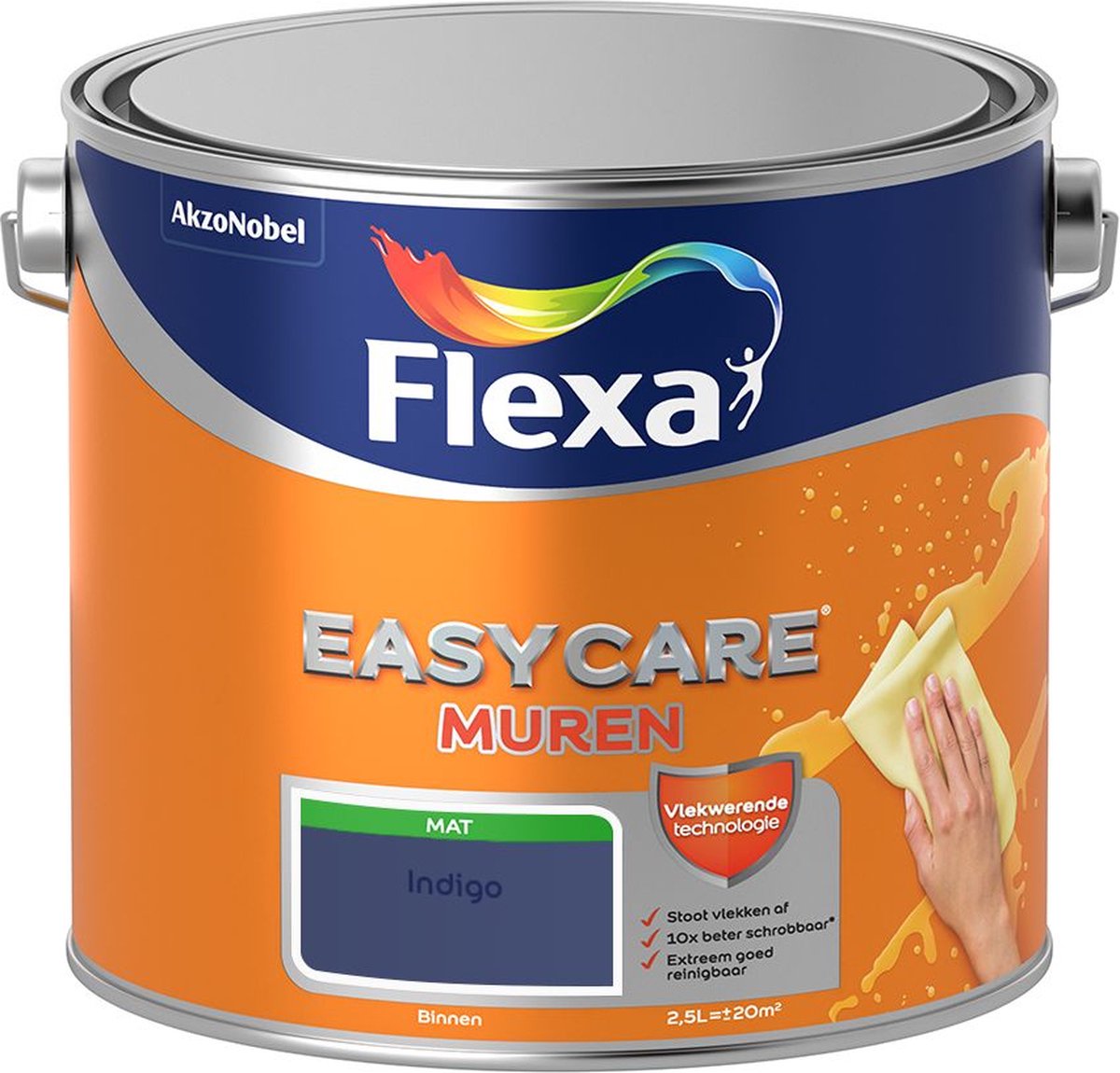 Flexa | Easycare Muurverf Mat | Indigo - Kleur van het jaar 2013 | 2.5L