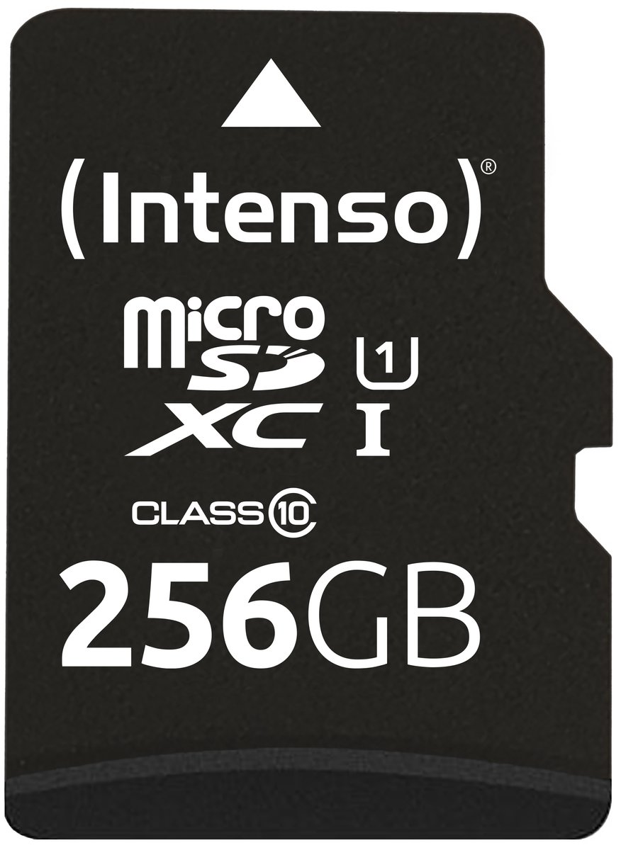 SD MicroSD Card 256GB Intenso SDXC UHS-I Class10