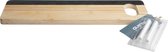 Gusta Serveerplank - Met Krijtrand - 2 krijtjes - Bamboe - Bruin/Zwart - 39x12,5cm