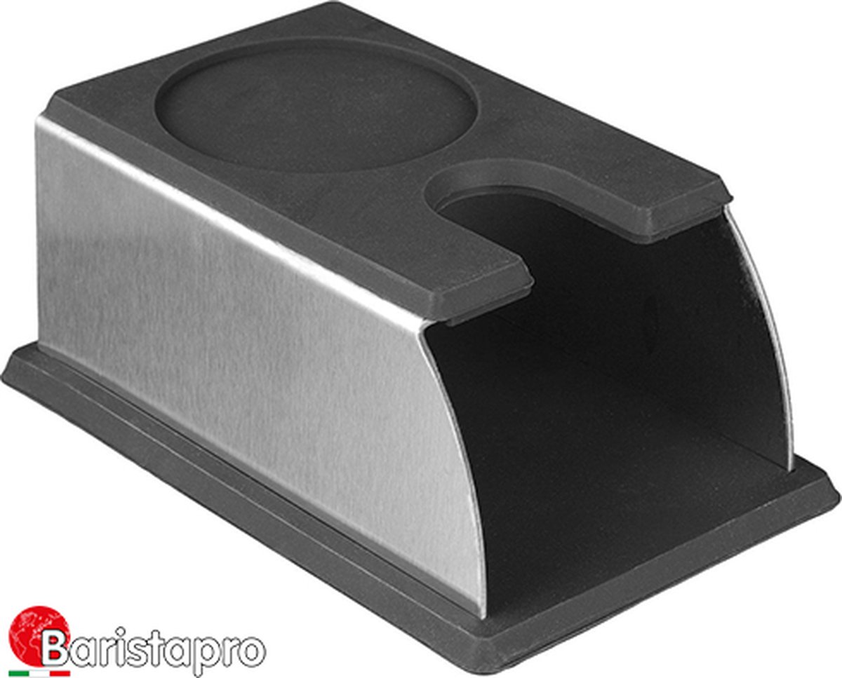 BaristaPro Tamperstation RVS met Rubber