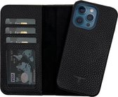 Coque Apple iPhone 14 Pro Dutchic Leather (Conception en deux parties : Book Case / Hardcase - II Black)