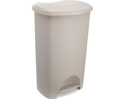 Pedaalemmer - Prullenbak - Afvalbak - 50 liter - Taupe