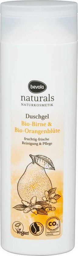 Douchegel bio-peer en bio-oranjebloesem - vegan - 250 ml - Bevola Naturals