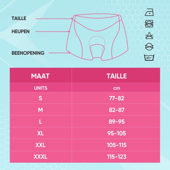 Fietsonderbroek Dames Heren met Zeem - Fietsbroek - E bike - Fietsondergoed - Wielerbroek - XXL — afbeelding 2