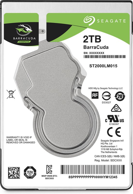 Hard Drive Seagate ST2000LM015 2.5" 2 TB Sata III 5400 rpm 2 TB