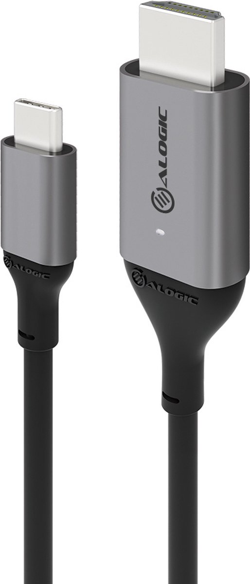 ALOGIC ULCHD02-SGR video kabel adapter 2 m HDMI Type A (Standaard) USB Type-C Zwart, Grijs