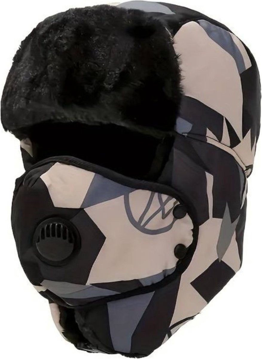 Bovista Wintermuts Heren Dames Volwassenen Muts Ski Mask Bivakmuts Balaclava Ski Masker Face Mask Full Face Mask Winter Masker Camo Zwart