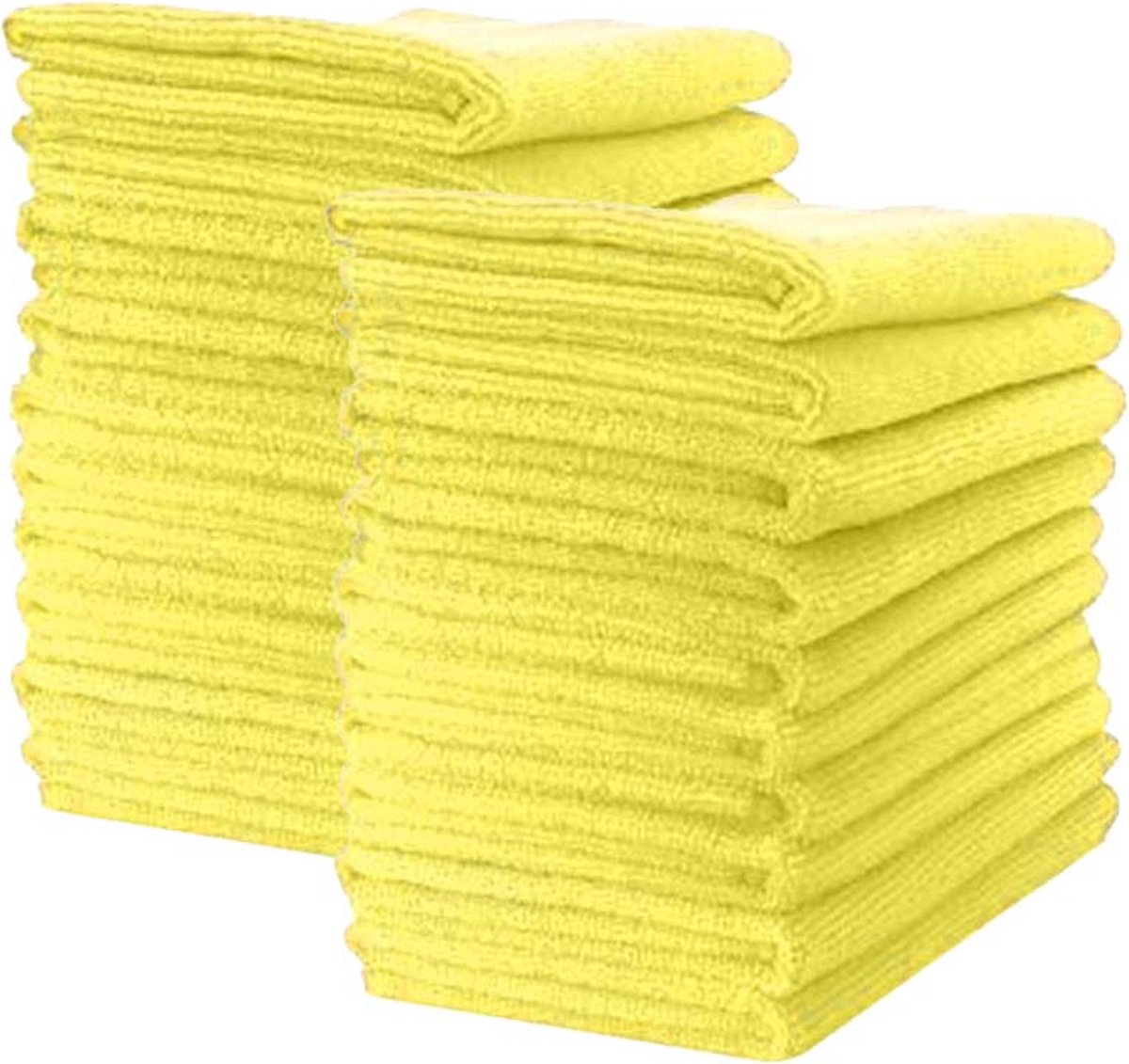 Goedkoopste Homéé Microvezel Schoonmaakdoekjes Vaatdoeken 340g/m² - Geel - 40 x 40 cm - Set van 20 Stuks