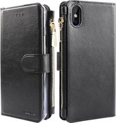 Xssive Wallet Book Case met Ritsvak voor Apple iPhone XR - Book Case - Zwart