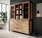 Trendmeubel - Buffetkast Acapul - Eiken - Zwart - 180 cm
