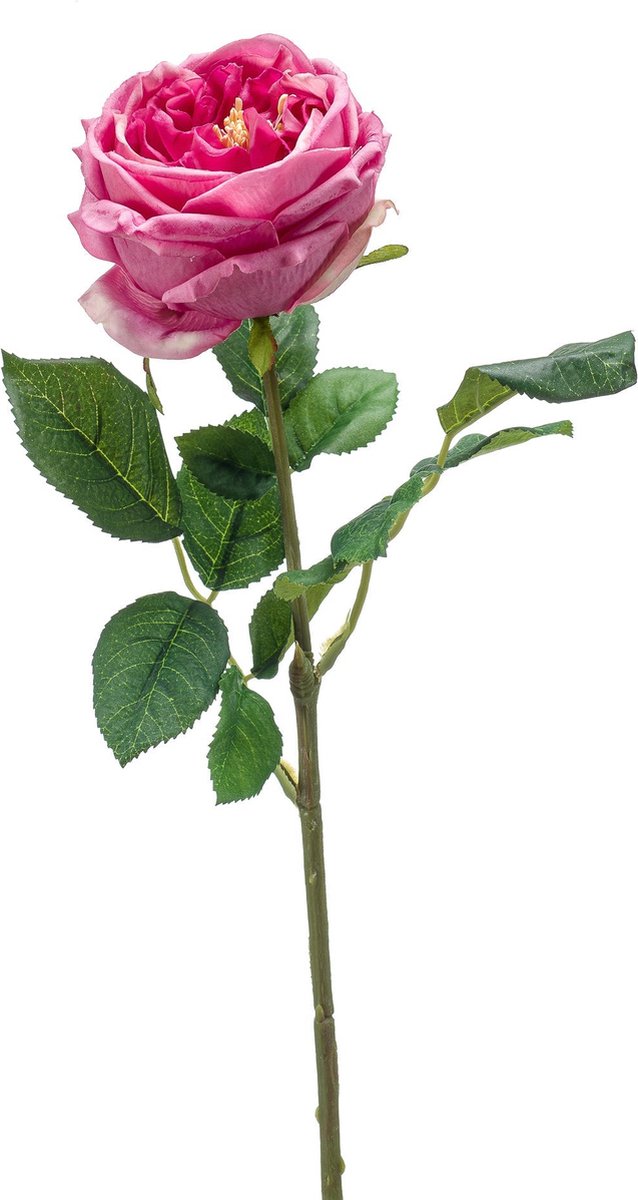 Emerald - Kunstbloem Roos Jenny RT 60cm oudroze - Kunstplant voor binnen