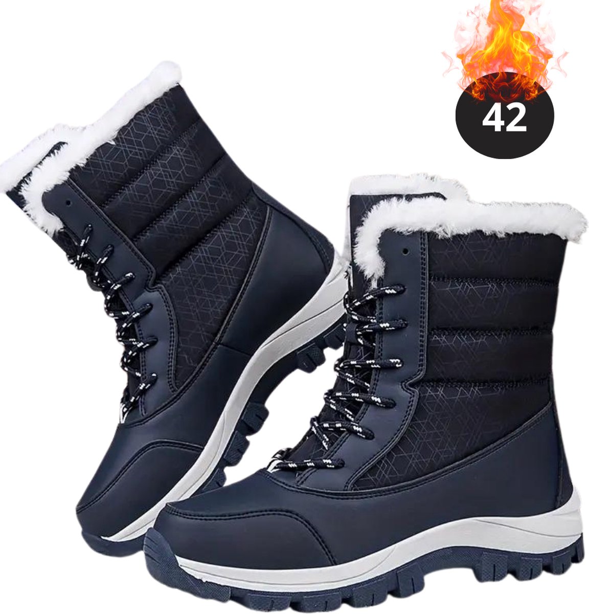 Nivard Snowboots Sneeuwschoenen Sneeuwboots Dames Wintersport Ski Skischoenen – 42- Laarzen Blauw
