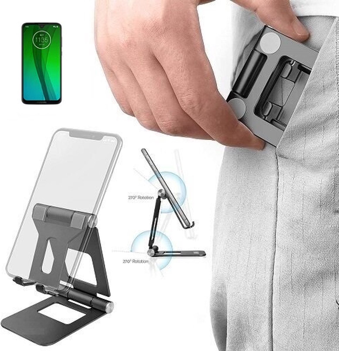 Motorola Moto G7 Bureauhouder Standaard
