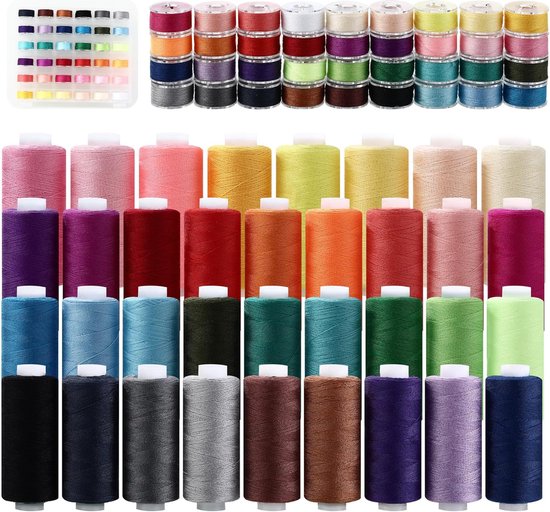 Naaigaren voor Naaimachine - 72-delige set - 36 kleuren - 100% ...