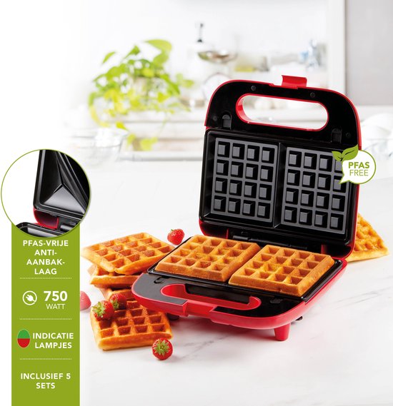DOMO DO9242W Snackmaker 5-in-1 - Tosti/Croque - Grill/Panini - Wafel van Domo — afbeelding 2