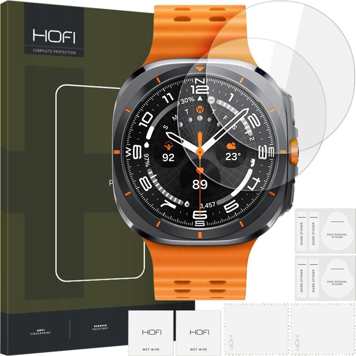 GEHARD - GLAS - HOFI GLASS PRO+ 2-PACK SAMSUNG GALAXY HORLOGE ULTRA - (47 - MM) - HELDER