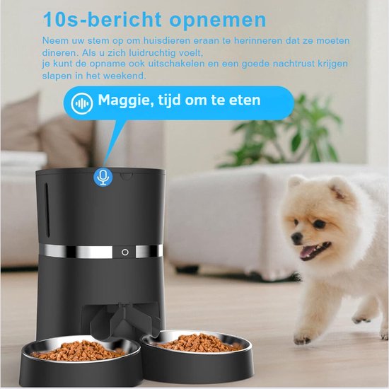 Katten Automatische Voerbak Yumshare Solo Met Camera Wit