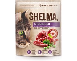 Shelma Premium Kattenvoer - Kattenbrokken rijk aan Verse Rund - 1.4kg