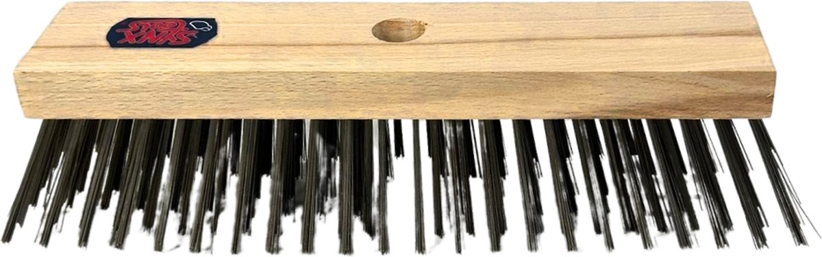 Goedkoopste Synx Tools Staaldraad bezem - Straatbezem - Onkruidbezem Van Staalbezem - Buitenbezem - Zonder steel