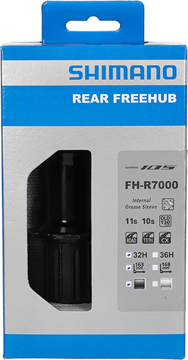 Shimano FH-R7000 Achternaaf 10/11-speed, zwart Uitvoering 32H van Shimano — afbeelding 2