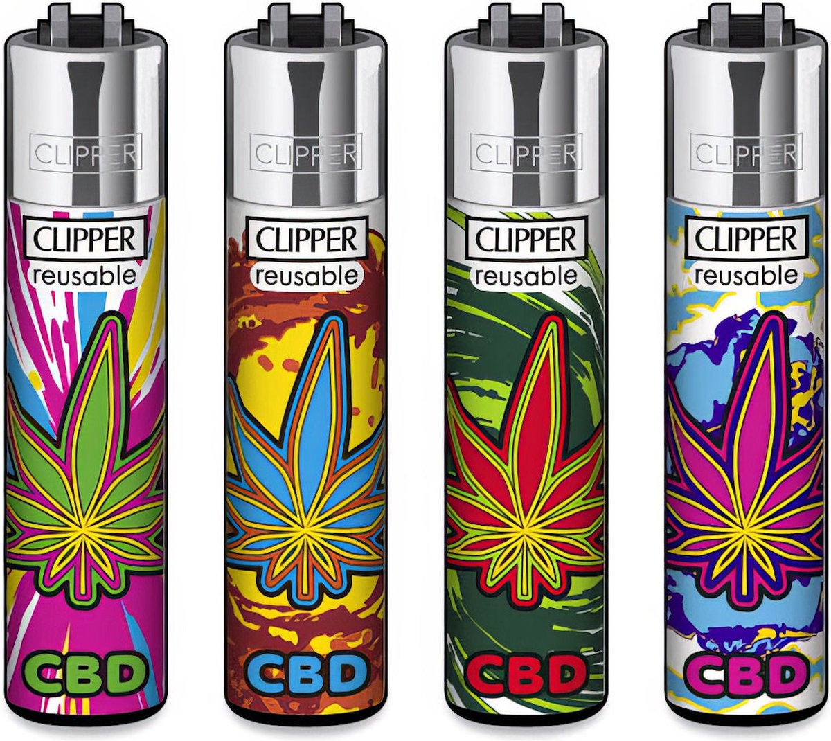 Goedkoopste Clipper Classic Large Aanstekers Explosion CBD (4 Stuks