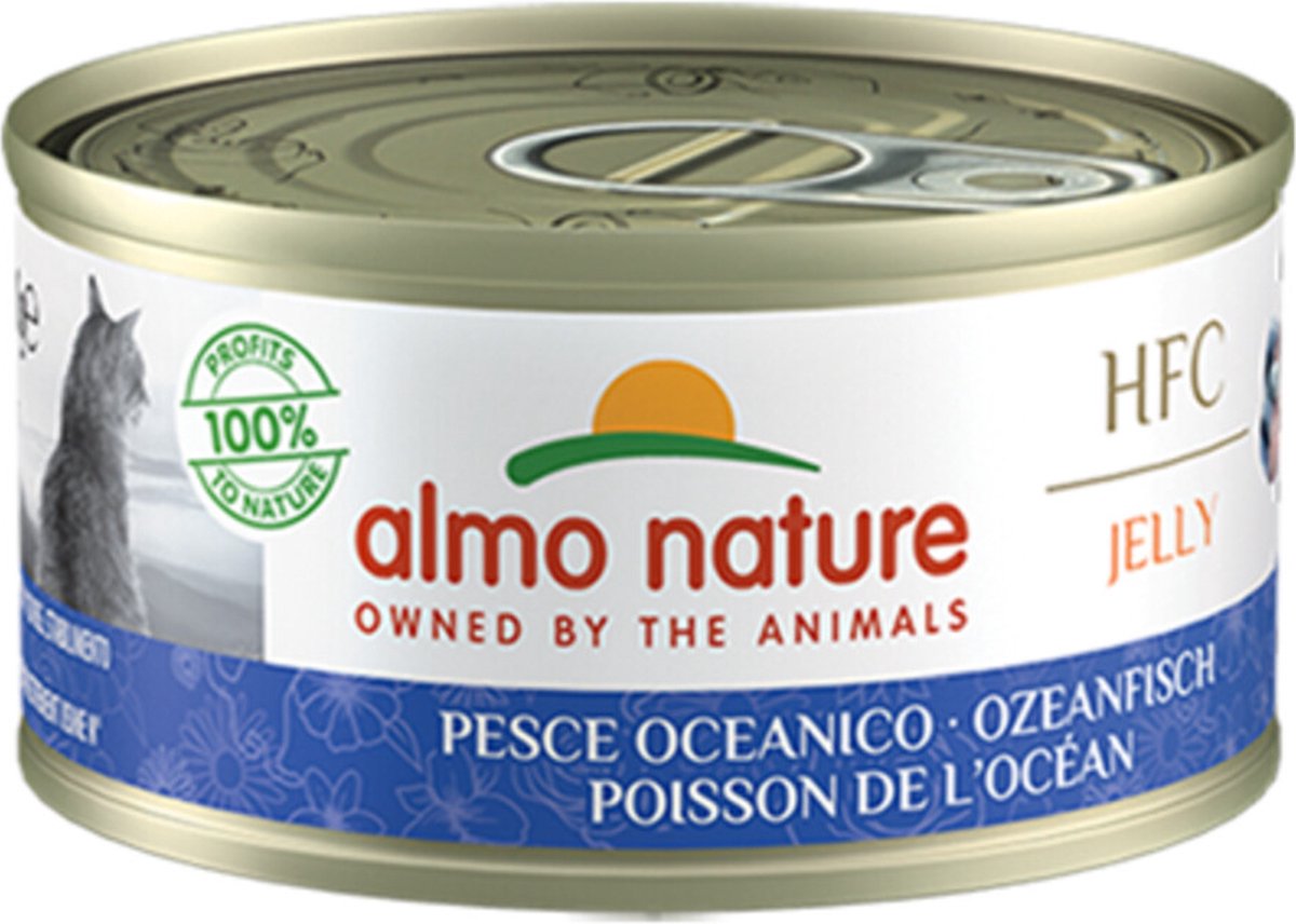 48x Almo Nature HFC Jelly Kattenvoer Nat Oceaanvis 70 gr