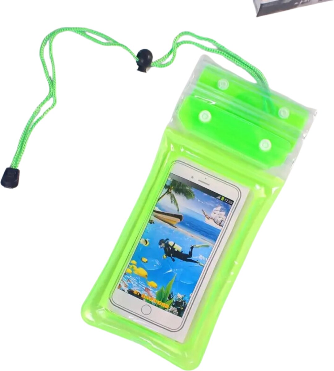 Nivard Waterdichte Telefoonhoesjes - Waterdicht Telefoonzakje - Waterproof Festival Opbergtasje - Documententasje - Waterbestendig - Groen