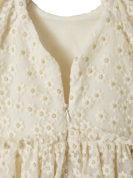 Vertbaudet Robe cérémonie en tulle brodé fleurs fille