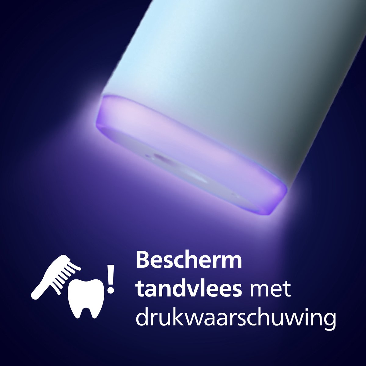 Afbeelding 3 van Philips Sonicare 6100 series - Elektrische Tandenborstel – Lichtblauw - Sensitive opzetborstel – Reisetui - Gevoelige tanden - HX7406/02