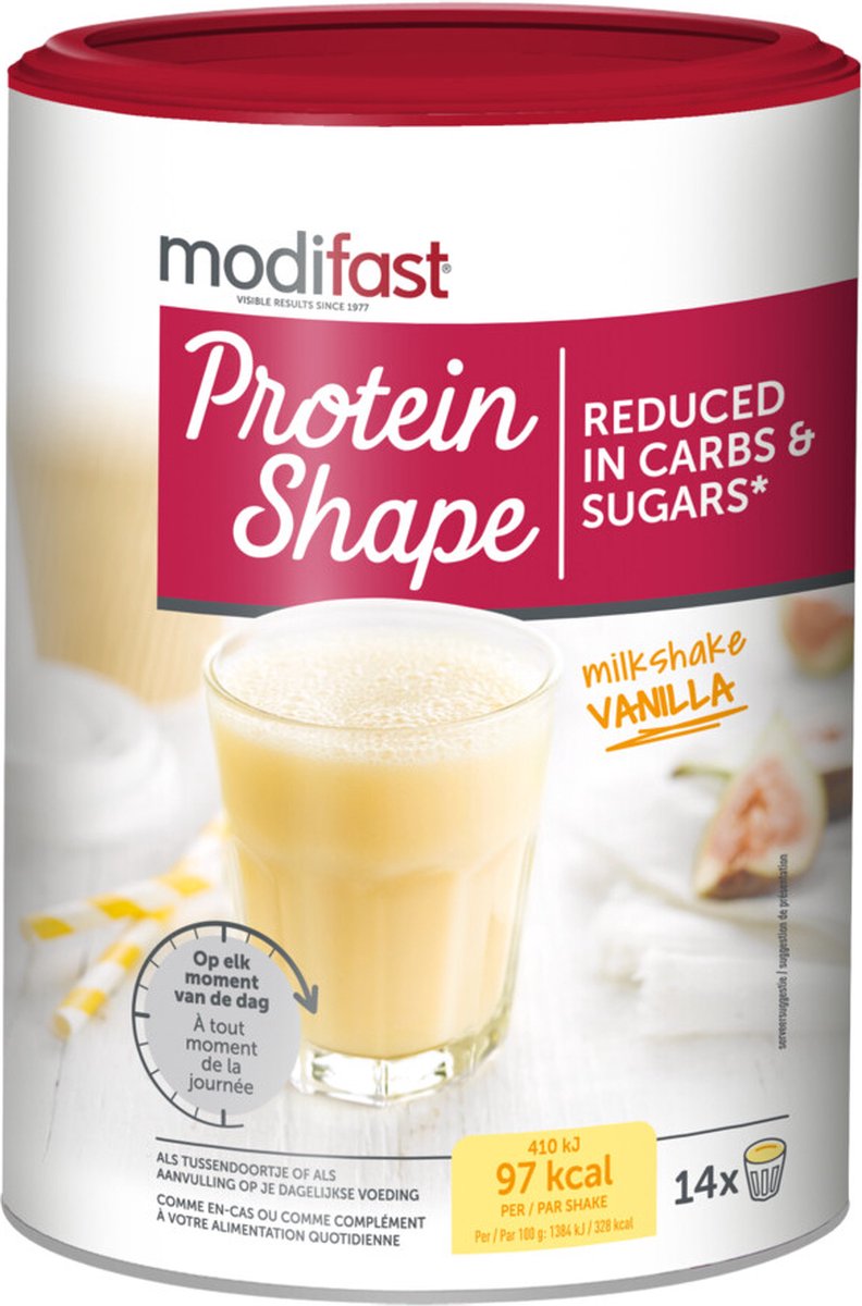 Goedkoopste Modifast Protein Shape Milkshake Vanille - 6 x 420 gr - Voordeelverpakking