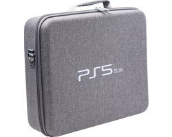 K&G Luxe PS5 Slim Case - PS5 Slim Koffer - Opbergtas - Multifunctioneel - Waterdicht - Accessoires geschikt voor Playstation 5 - Reiskoffer - Grijs