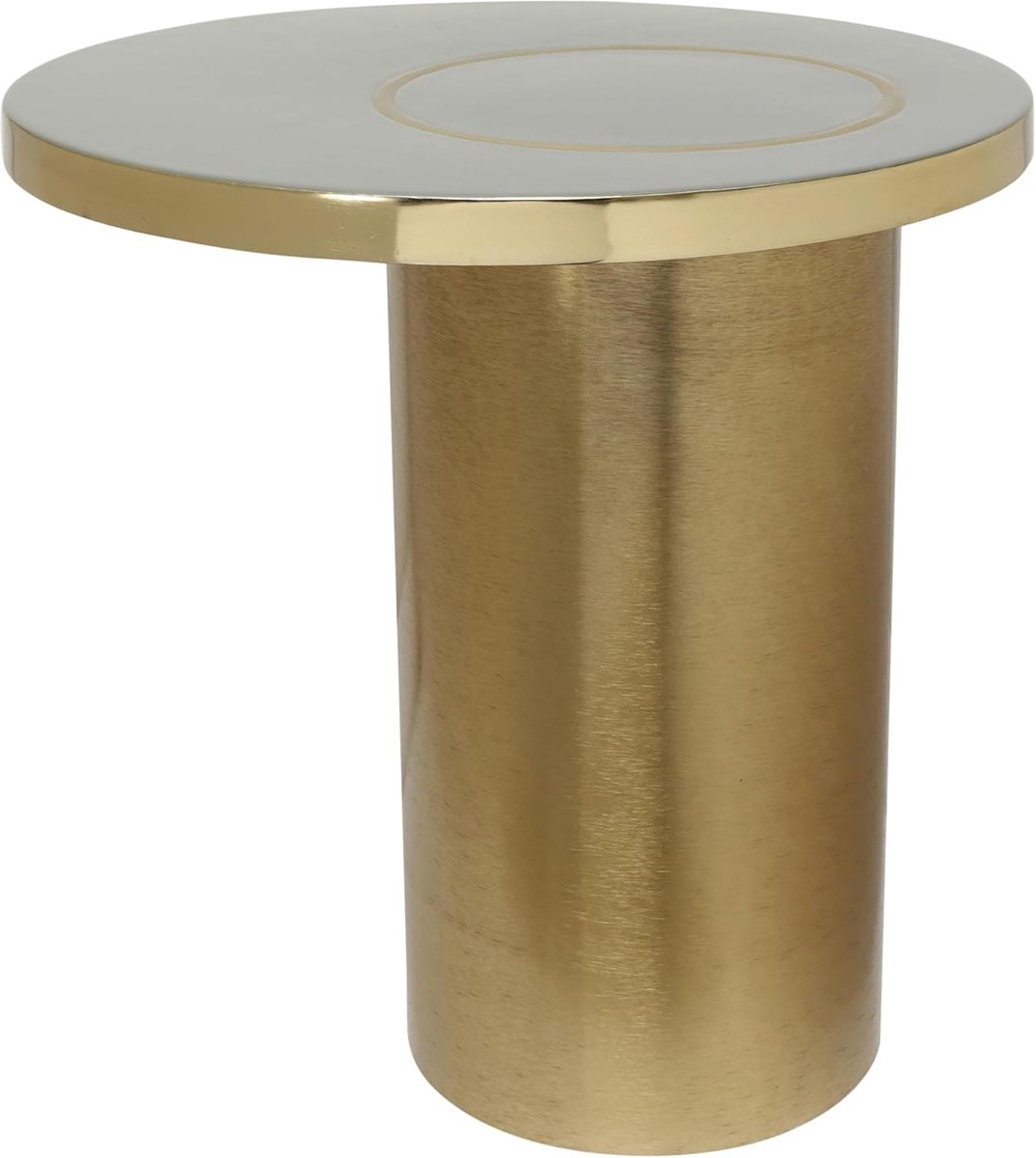 Goodivery ® Handgemaakte Art Deco Bijzettafel in Olijf/Goud - Duurzaam IJzer - Stijlvol Voor Woonkamer en Slaapkamer