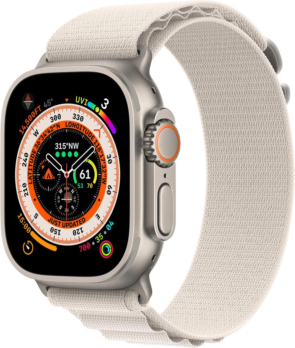 Apple Watch Ultra 49mm Alpine Horlogeband Sterrenlicht S