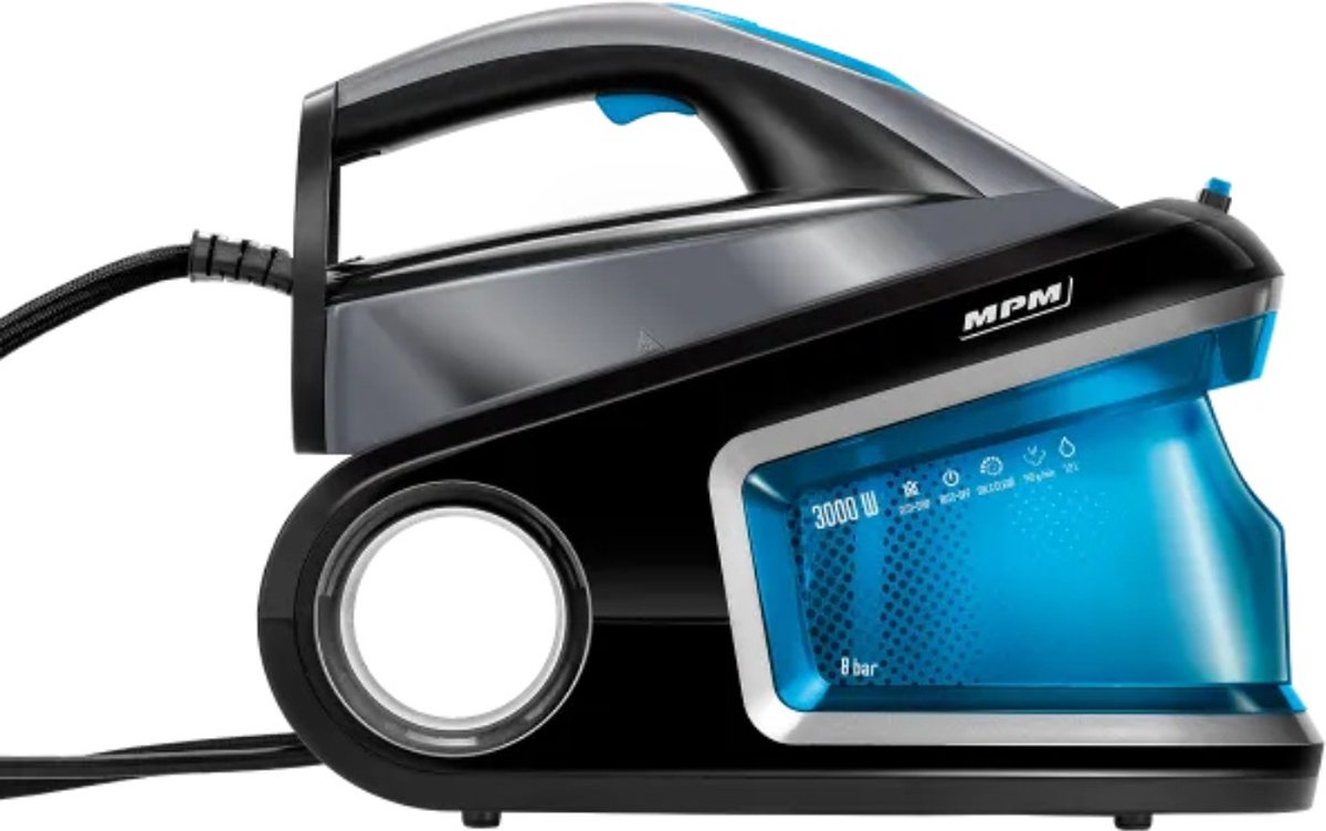 MPM Strijkijzer met Stoomgenerator - Stoomstrijkijzer - Keramische Zool - Druk max 8 bar - Zelfreinigend - 3000W — afbeelding 2