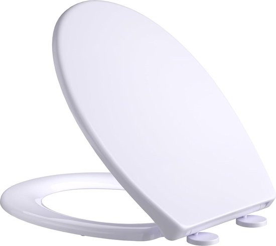 Calmwaters® Premium toiletzitting eenvoudige installatie, tot 250 kg, Made in EU, antibacterieel duroplast, dubbel soft-close mechanisme, 2 bevestigingsmogelijkheden, verwijderbaar, ovaal, grijs
