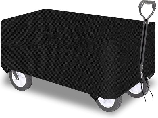 BYNYXI Outdoor handkar afdekking, opvouwbare bolderkar afdekking, 420D heavy duty Oxford waterdicht UV-beschermhoes voor multifunctionele vouwwagen, strandwagen, tuinwagen, 137 cm x 56 cm x 61 cm