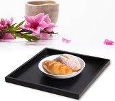 Vierkant houten dienblad - thee en koffie - 30 x 30 x 20 cm - multifunctioneel bord voor café, huis en keuken. dienblad vierkant 70x70