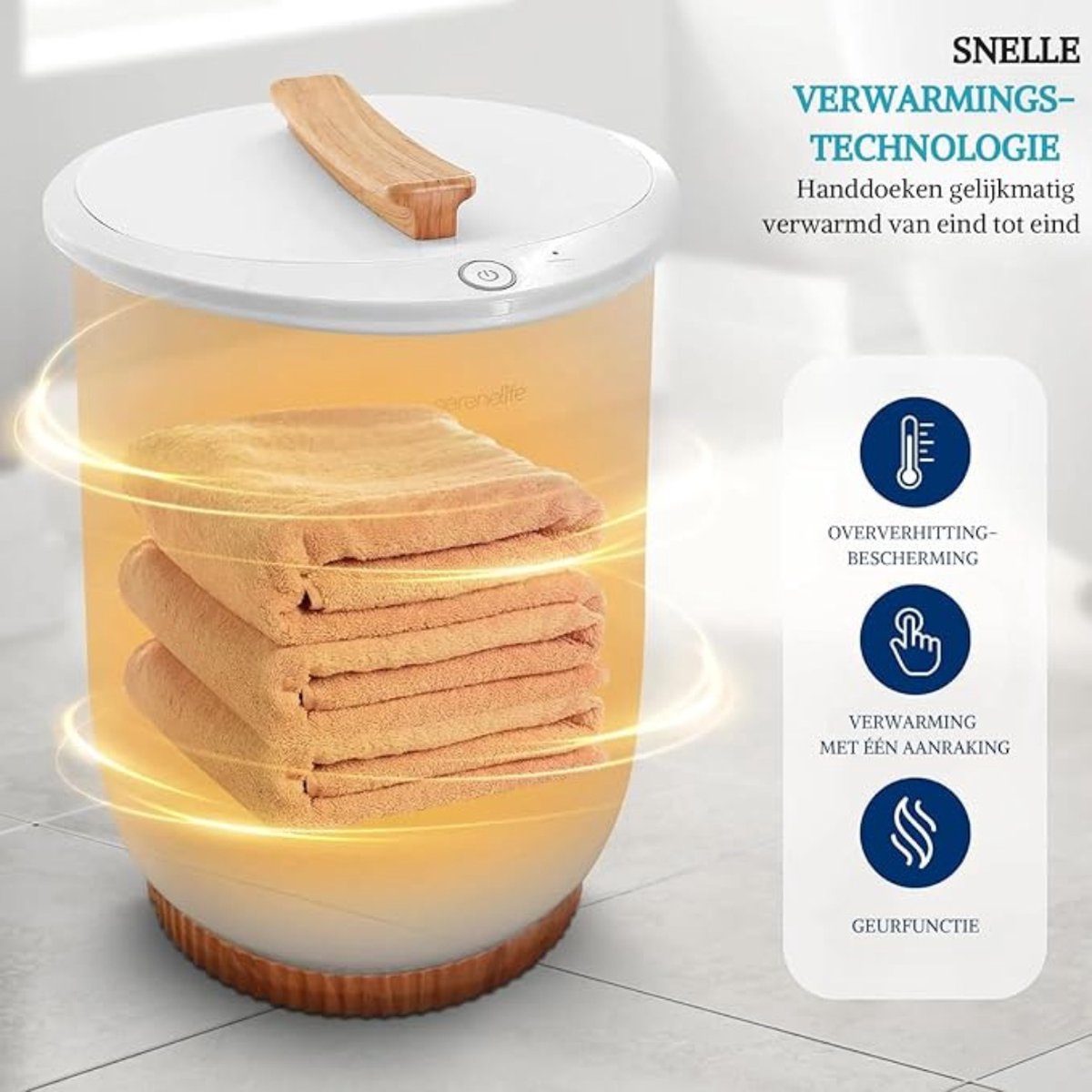 Elektrische handdoekwarmer Amsterdam koper PVD