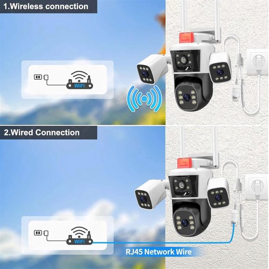 Xcruiser VStarcam Three-Lens Security Camera CS621SR 6MP HD wifi three rotatable lenses crisp color night vision ip camera van Xcruiser — afbeelding 2