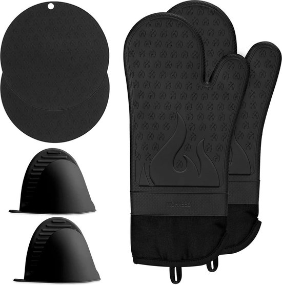 Siliconen ovenwanten Ada zwart, 2 stuks. | 55041100
