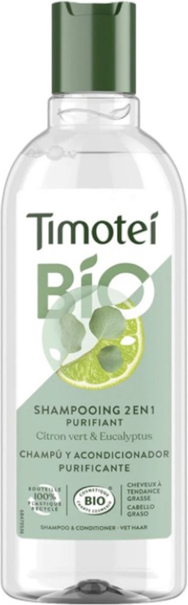 12x Timotei Shampoo - 300ml - bio purufiant eucalyptus & limoen 2in1