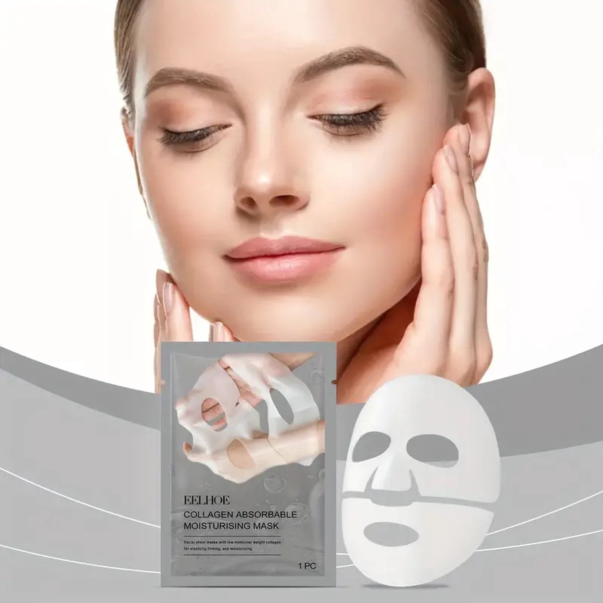 Goedkoopste 2x EELHOE Collageen Absorbeerbaar Hydraterend Gezichtsmasker