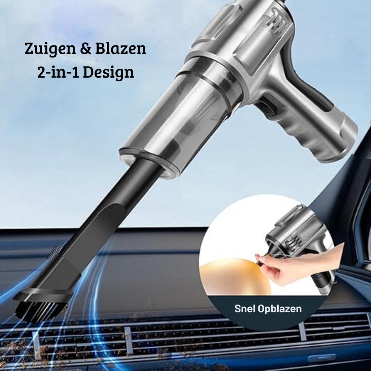 Luxe Kruimeldief Snoerloos met Verschillende Mondstukken - afbeelding 2