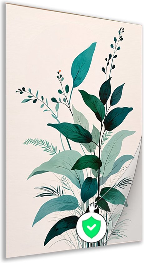 CREATCABIN Pack of 4 Wall Art Botanical Plants Decoration