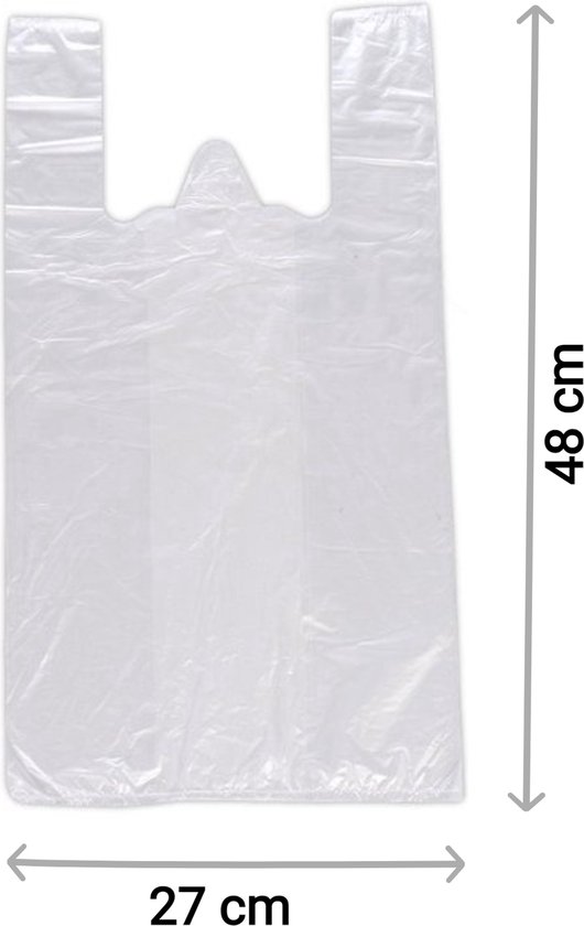 Sac pour chemise - Sac de transport LDPE 27x48cm, Wit - Paquet de 500 pièces sac en plastique