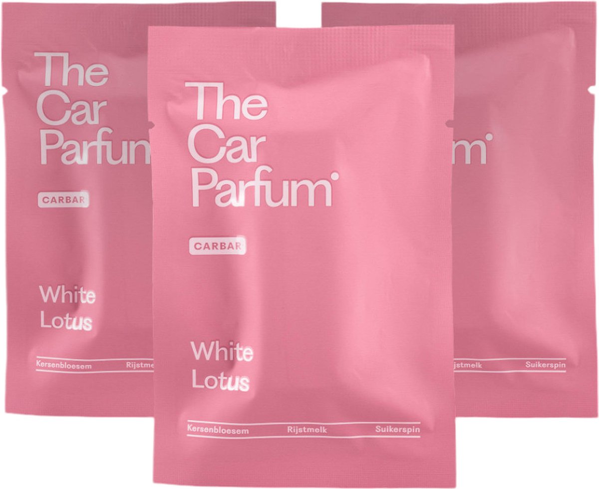 Goedkoopste The Car Parfum Auto Parfum - 3 Navullingen - Auto Geur - The CarBar - Auto Geurverfrisser - White Lotus Refill