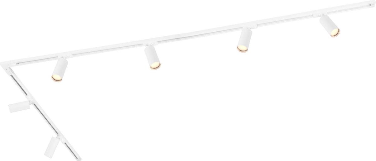 Ledvion - LED Railverlichting 3M + 6 Railspots (Wit - Dimbaar - GU10 Fitting) - 1-Fase