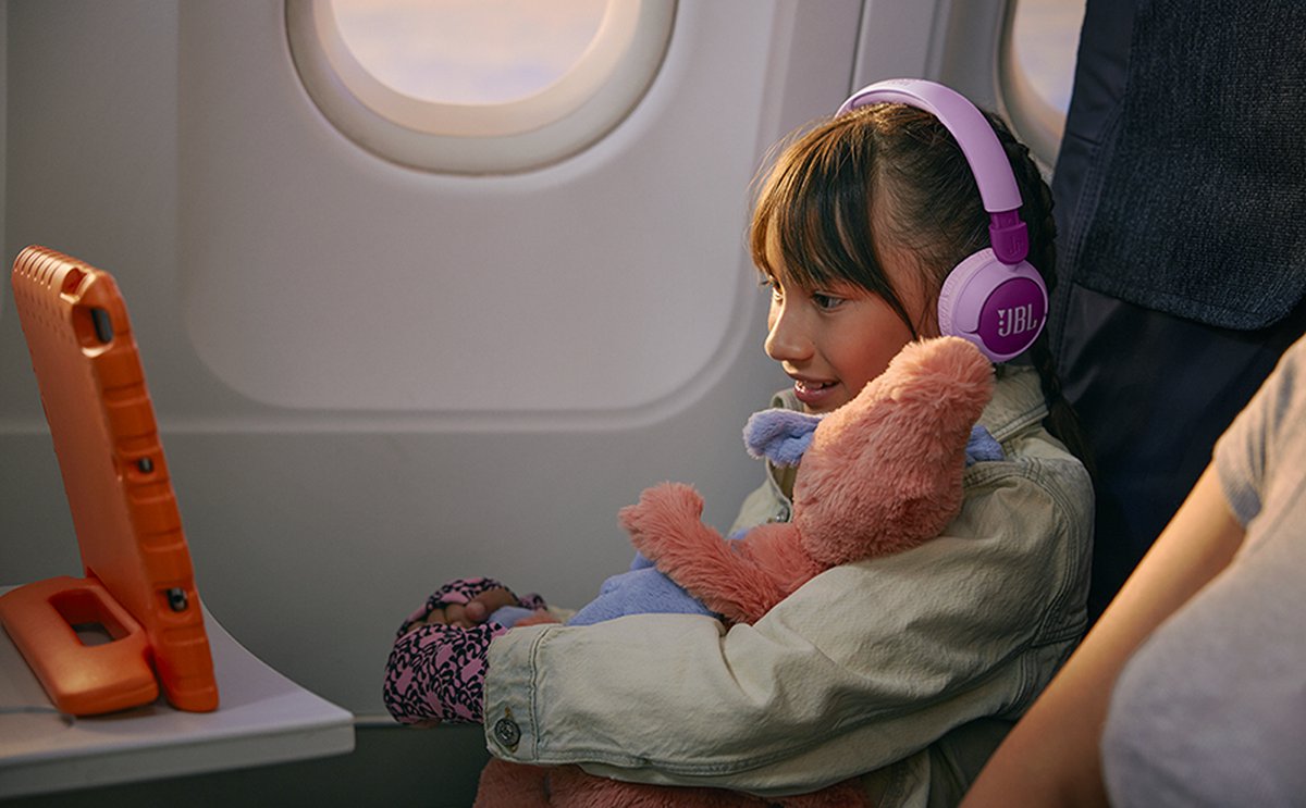 JBL JR 320BT - Draadloze Kinderkoptelefoon - Koptelefoon Kind - Bluetooth - Veilig Volume 85 dB - On ear - Kinder Hoofdtelefoon met Microfoon - 50 uur batterij - Voor Tablet, Laptop, School & Online Les - Turquoise — afbeelding 4