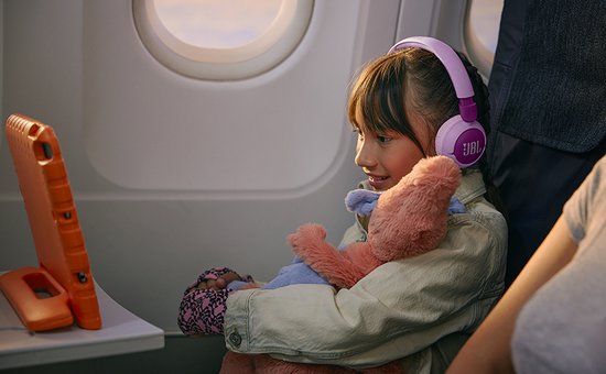 JBL JR 320BT - Draadloze Kinderkoptelefoon - Koptelefoon Kind - Bluetooth - Veilig Volume 85 dB - On ear - Kinder Hoofdtelefoon met Microfoon - 50 uur batterij - Voor Tablet, Laptop, School & Online Les - Turquoise